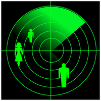 People radar vector clipart