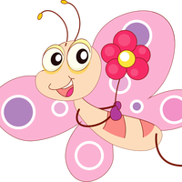 Pink Butterfly Vector Clipart