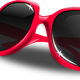 Pink sunglasses vector clipart