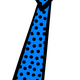 Poka Dotted Tie Vector Clipart