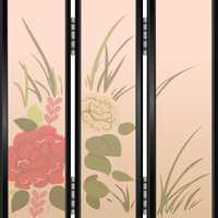Privacy Screen with flower decoration vector clipart