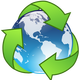 Recycle Crystal Earth Vector Icon