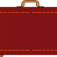 Red Briefcase frame Vector file