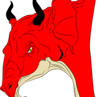 Red Dragon Head Vector Clipart