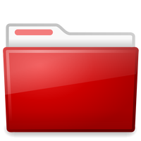 Red File Folder vector clipart