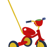 Red Tricycle Vector Clipart