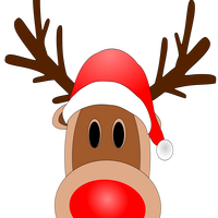 Reindeer with Red Nose vector clipart