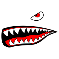 Shark Eye and teeth vector clipart