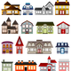 Simple Houses Vector Clipart