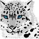 Snow Leopard Vector Graphic