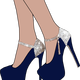 Sparkly High Heel Shoes vector clipart