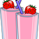 Strawberry Smoothie Vector Clipart