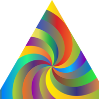 Swirling Prismatic Triangle vector clipart