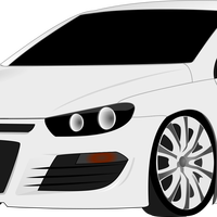 White Car Vector 