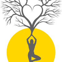 Yoga Tree Silhouette Vector Clipart