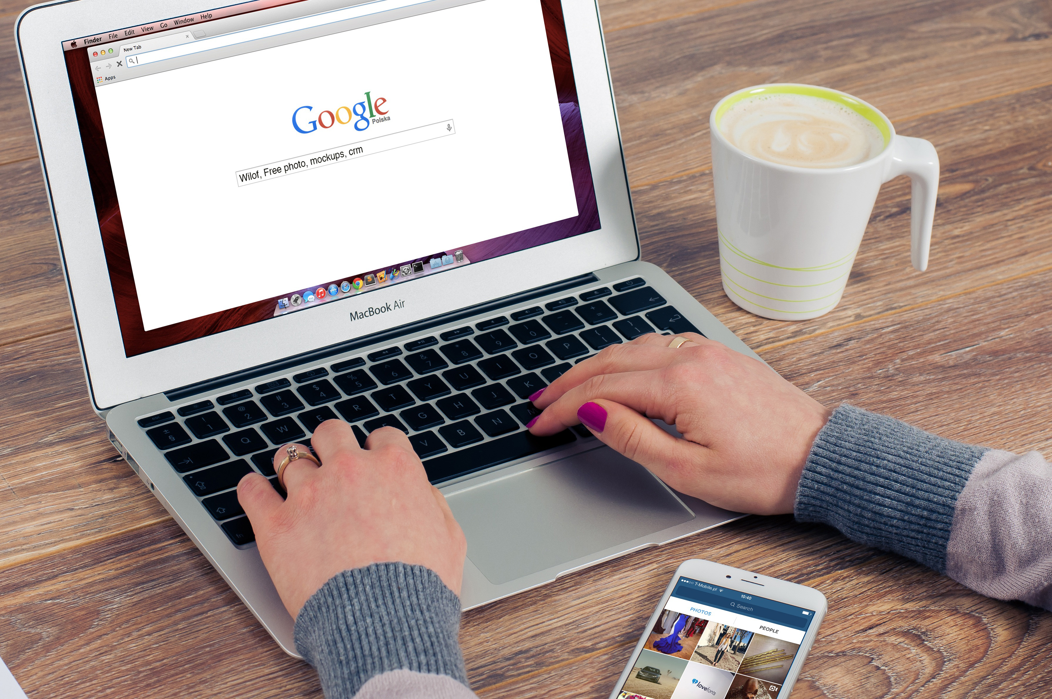 Female Hands working on Macbook Pro image - Free stock photo ...