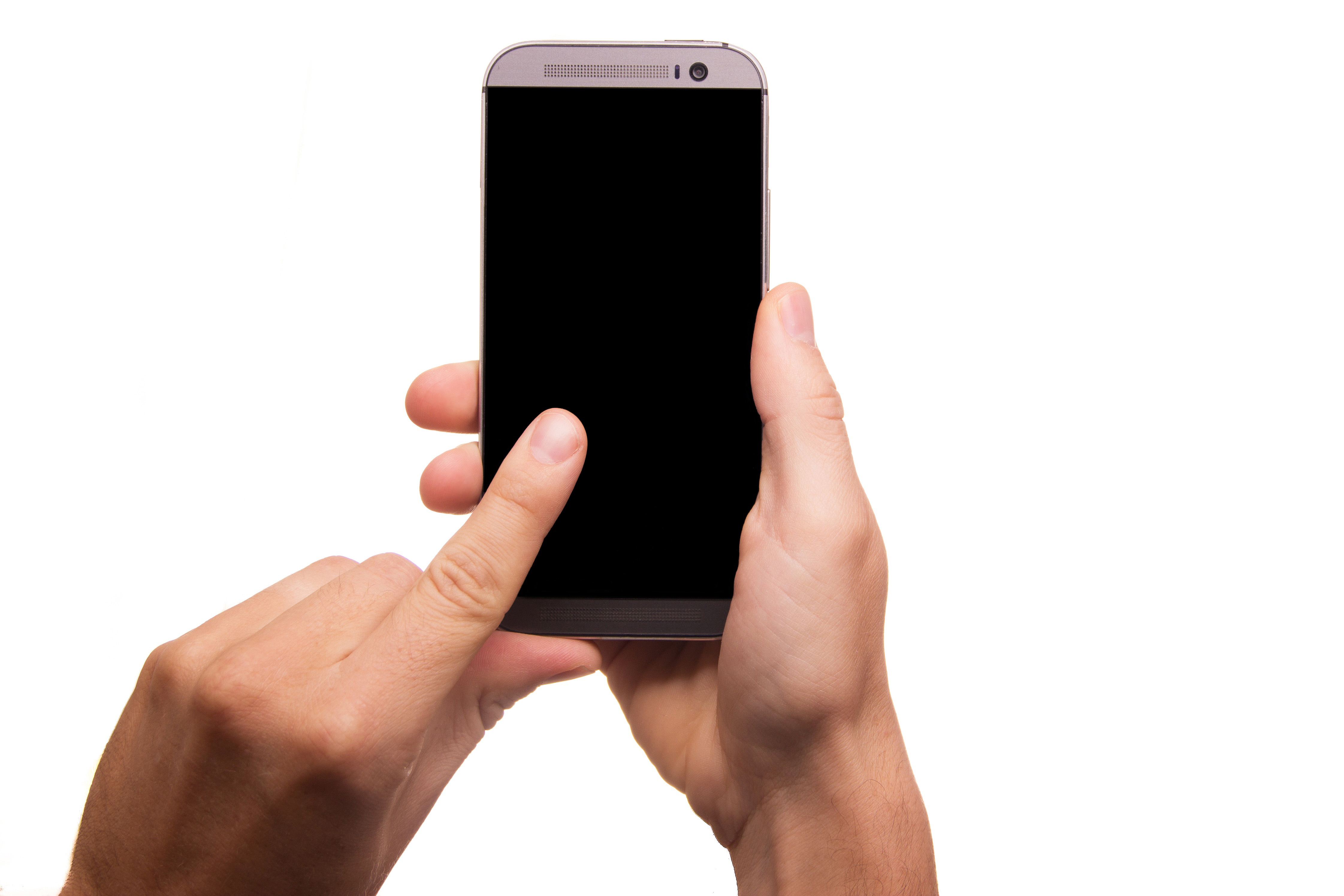 Hand swiping across a cellphone screen image - Free stock photo ...