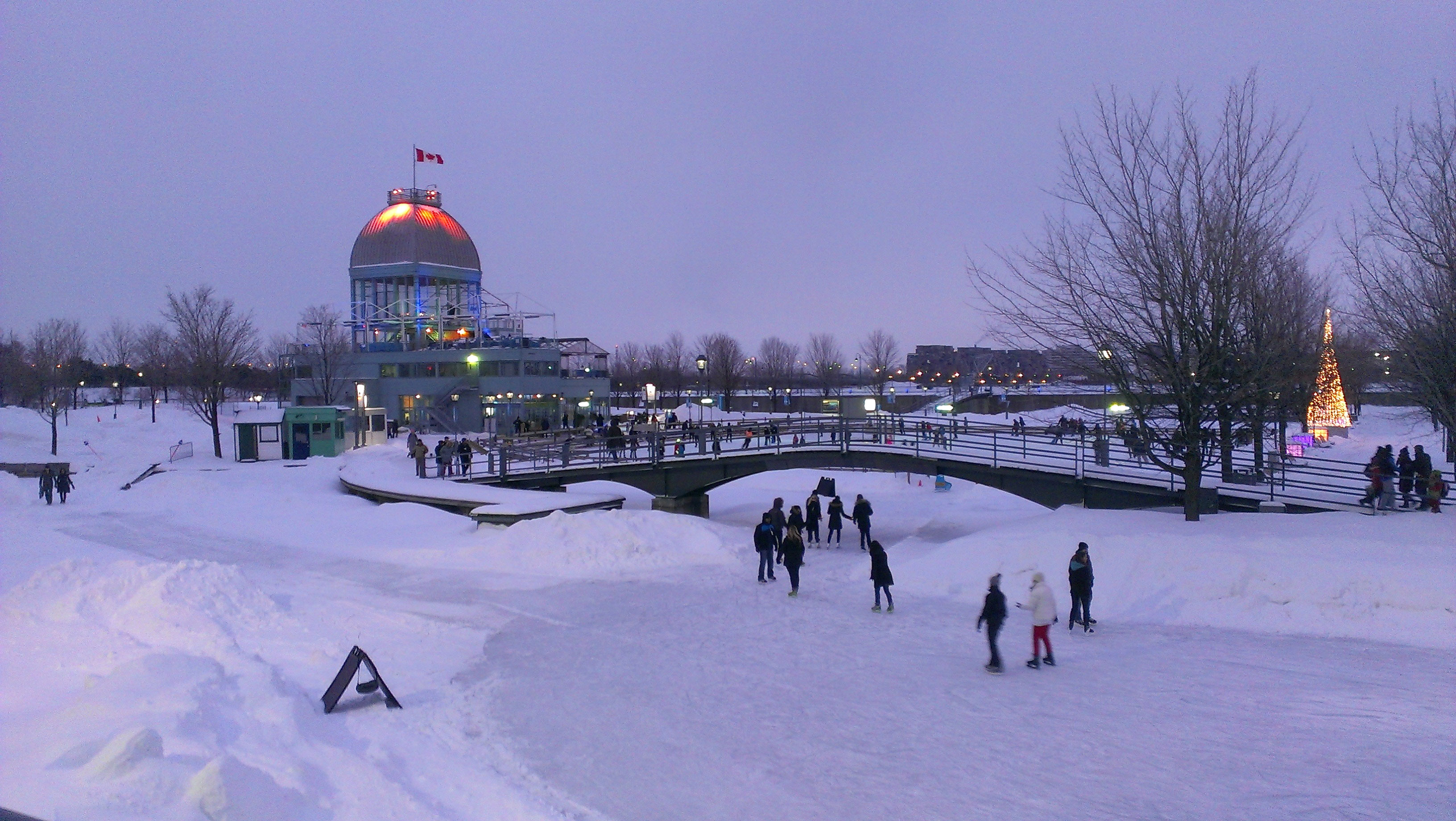 Ice Skating Rink In The Winter In Montreal Quebec Canada 