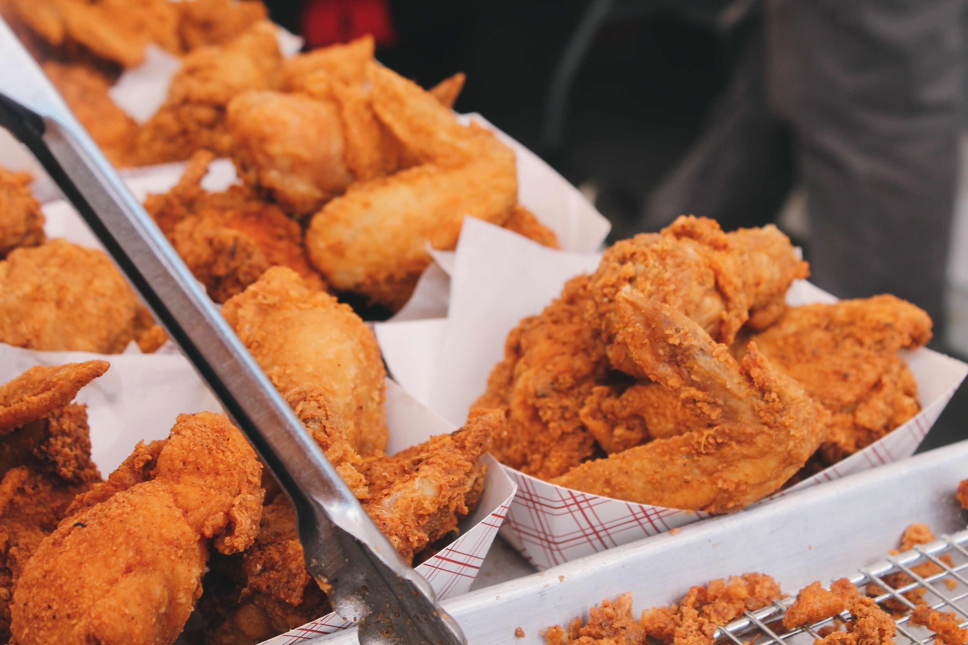 fried chicken in baskets