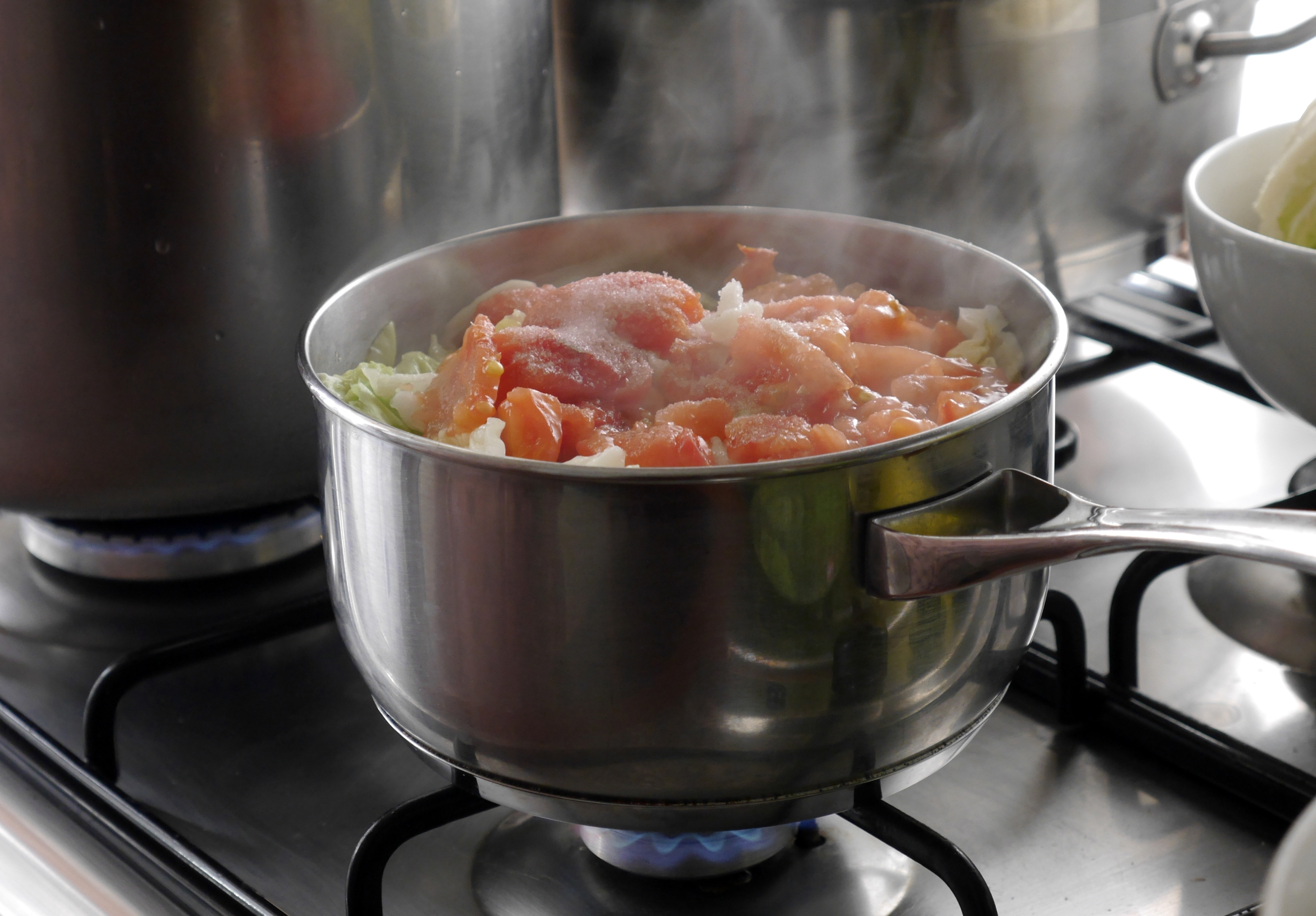 Cooking Food In Large Frying Pan Free Stock Photo - Public Domain Pictures