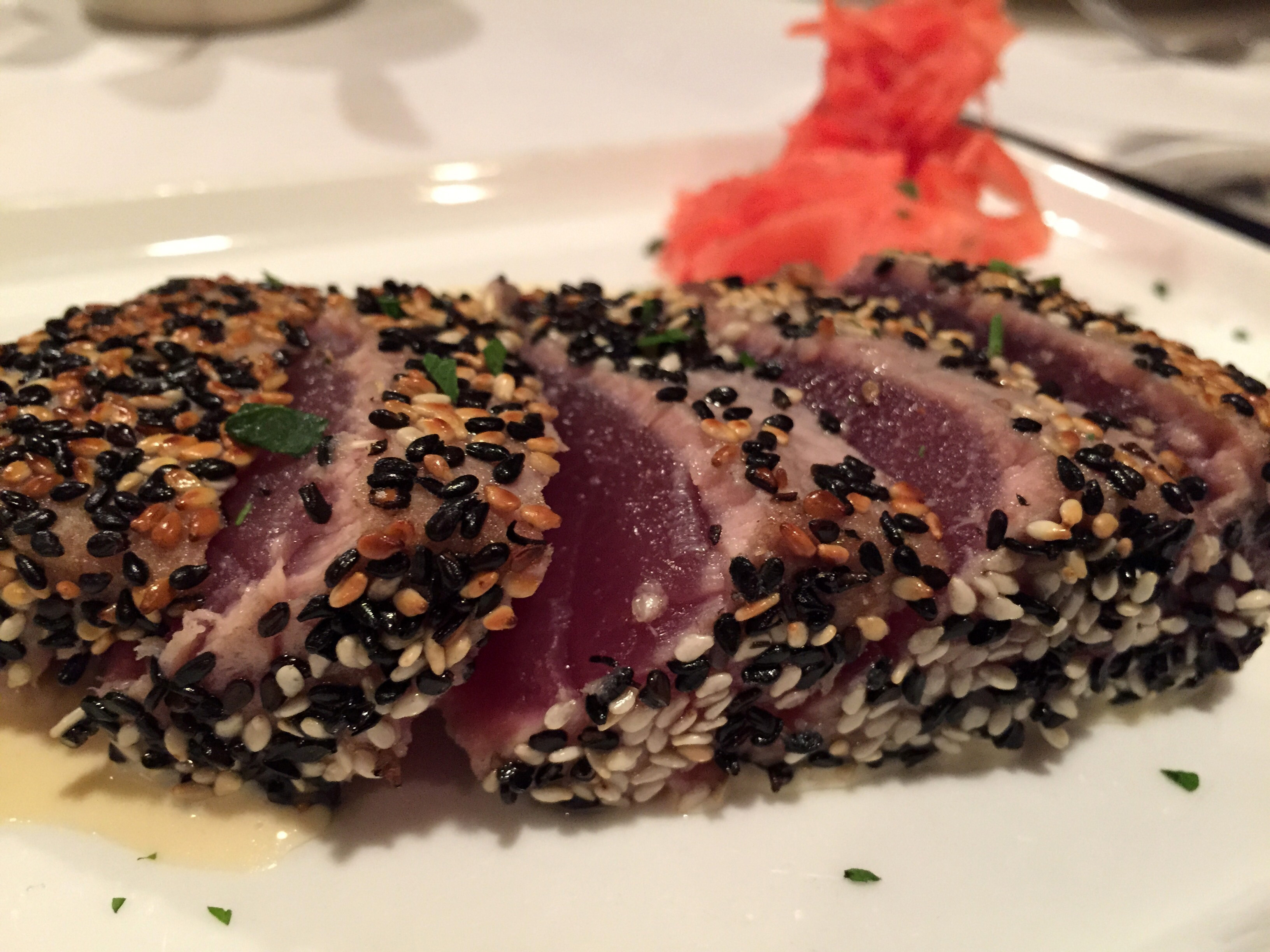 Tuna Fish sushi on a plate image - Free stock photo ...