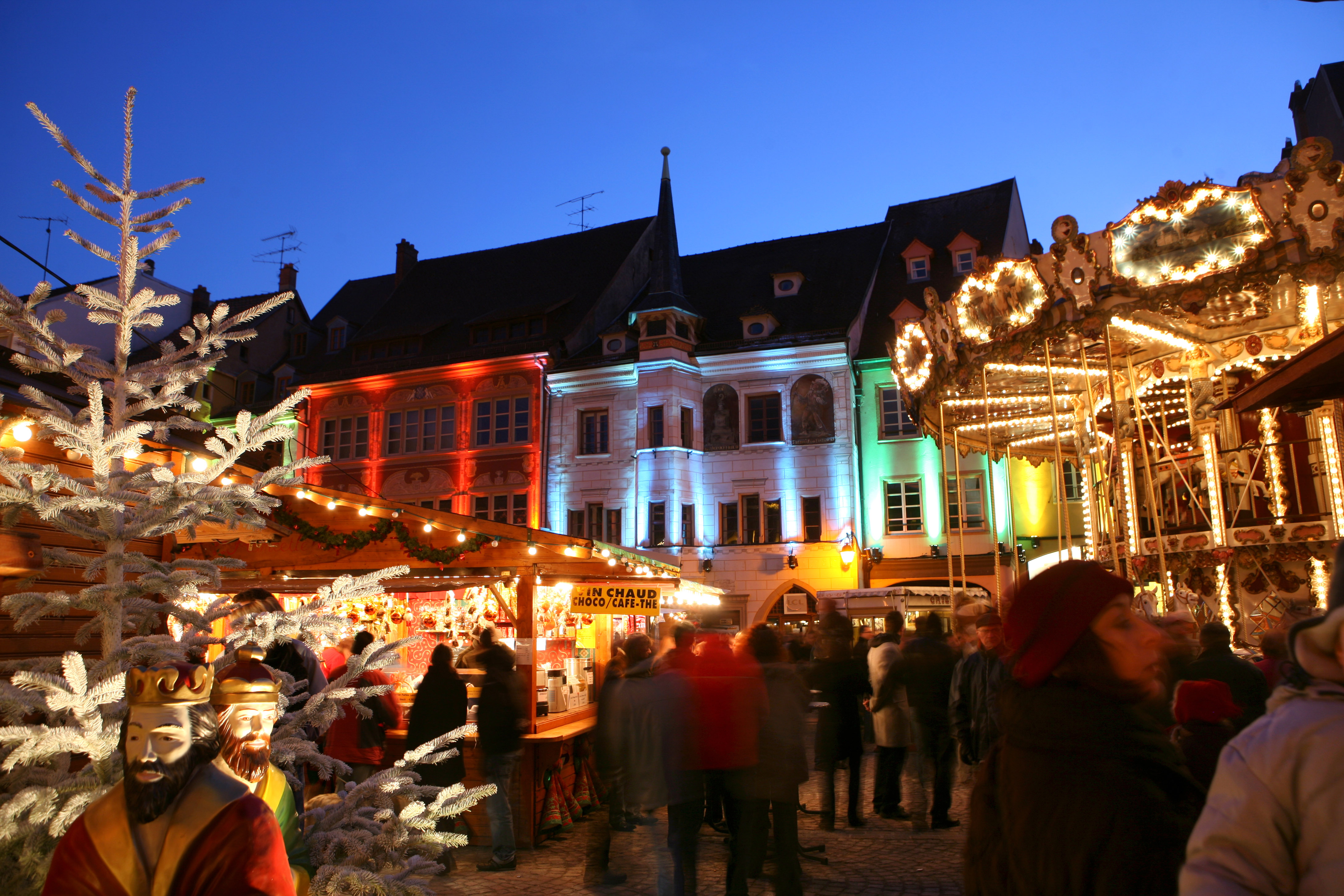 Christmas Market In Mulhouse In France Image Free Stock Photo 