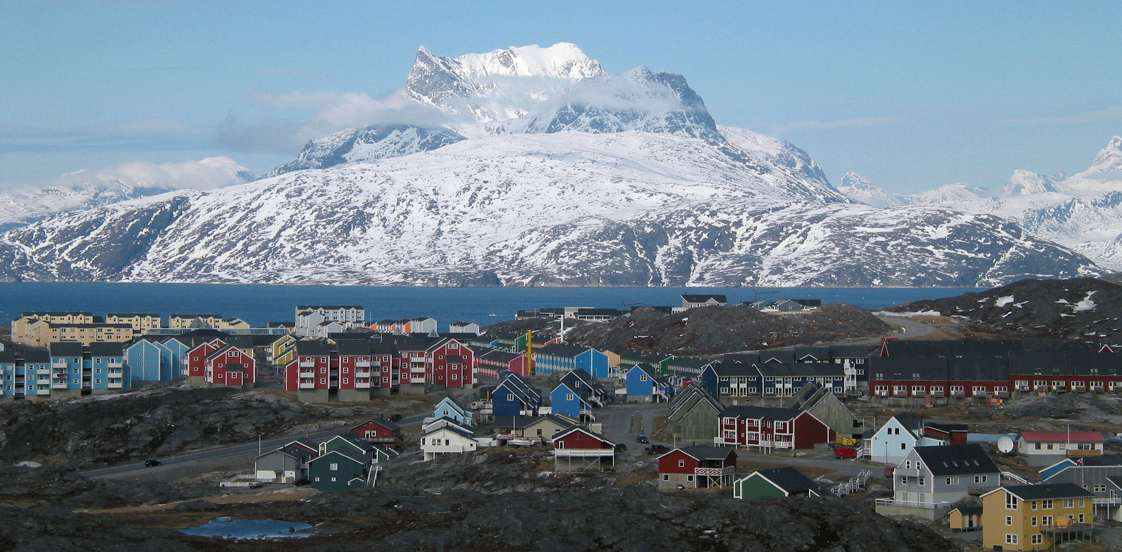Nuuk City Below Sermitsia In Greenland Image Free Stock Photo 
