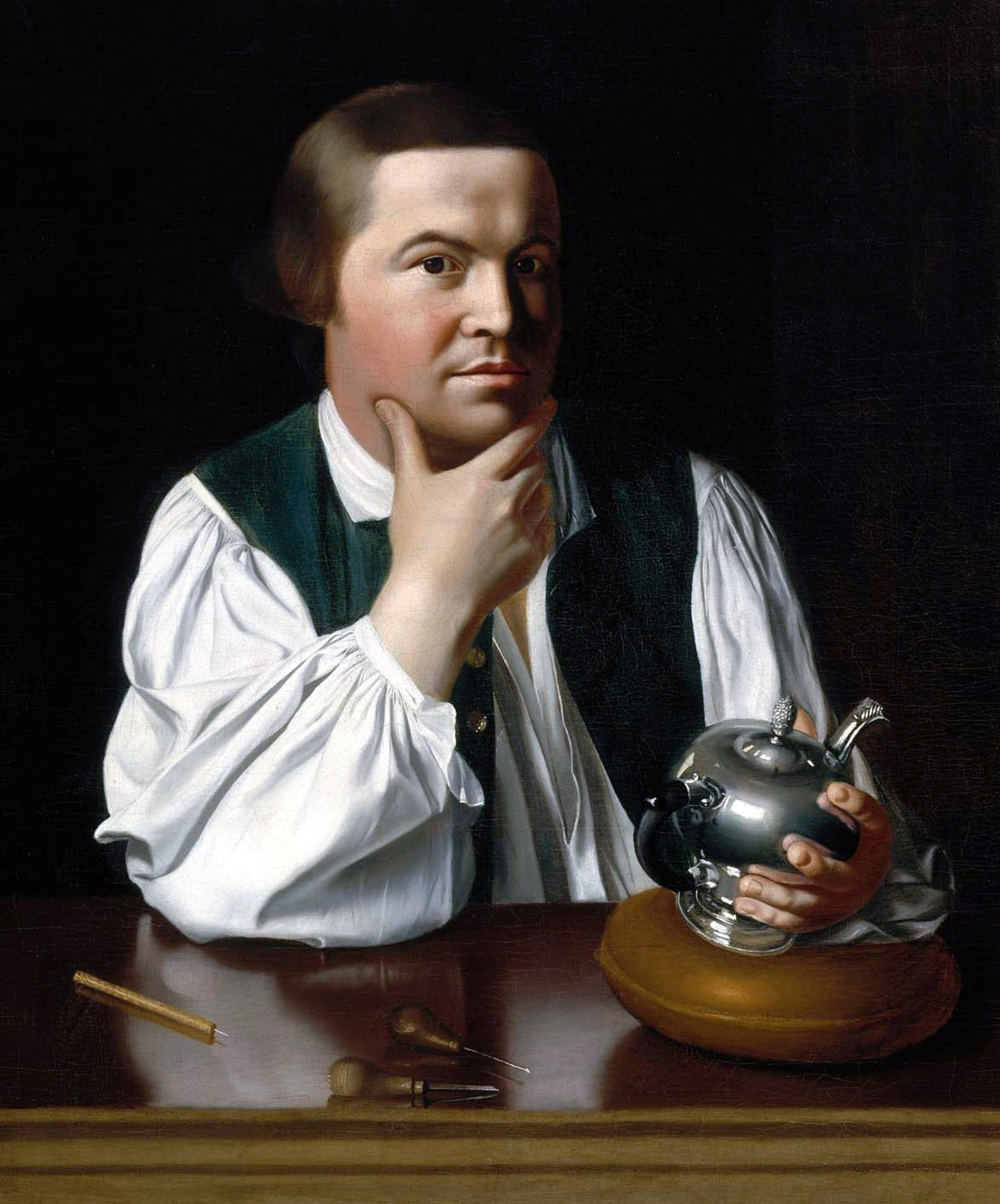 Silversmith Paul Revere, famous for the horseback ride at Lexington and Concord image - Free ...