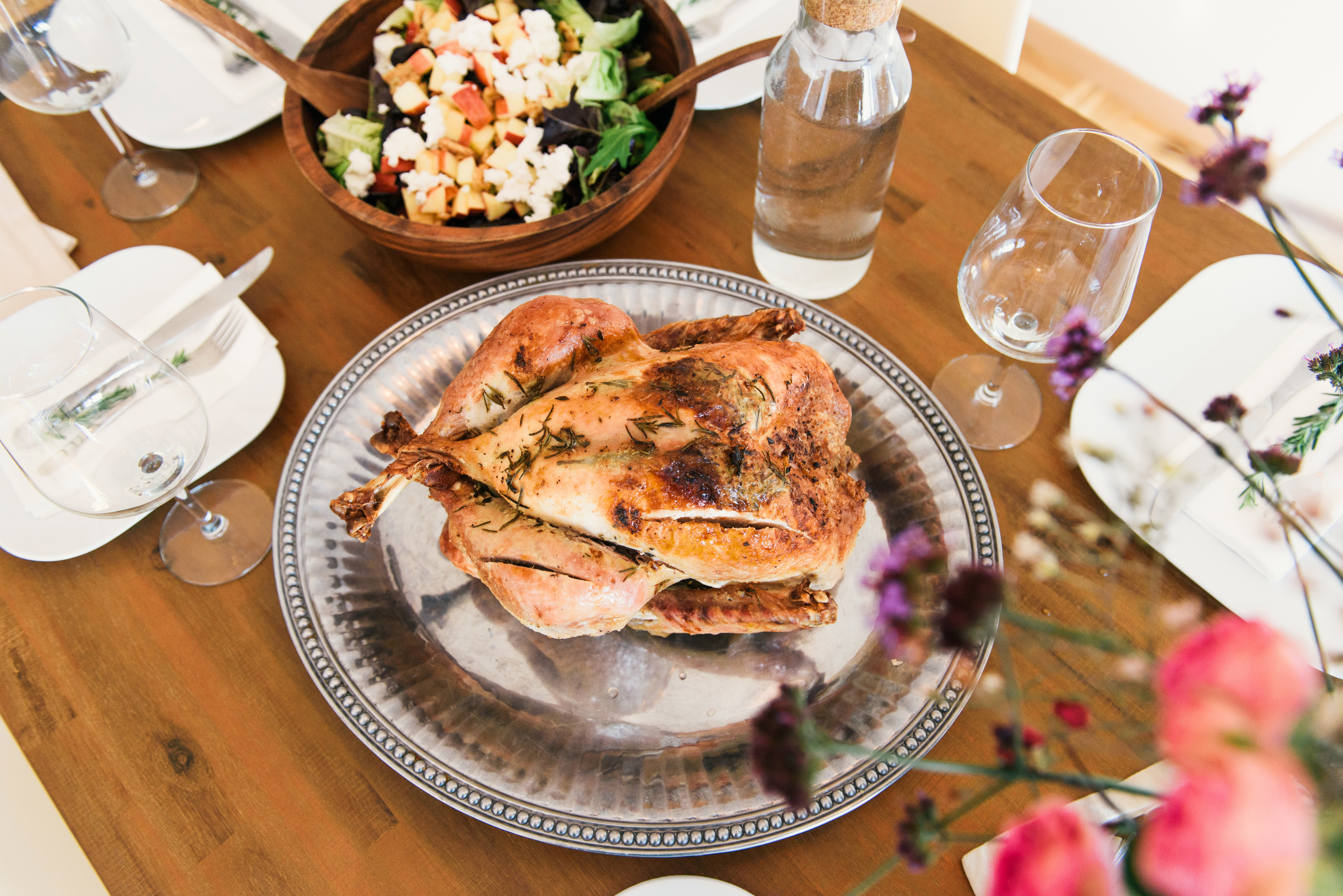 Thanksgiving Meal with Turkey image - Free stock photo - Public Domain