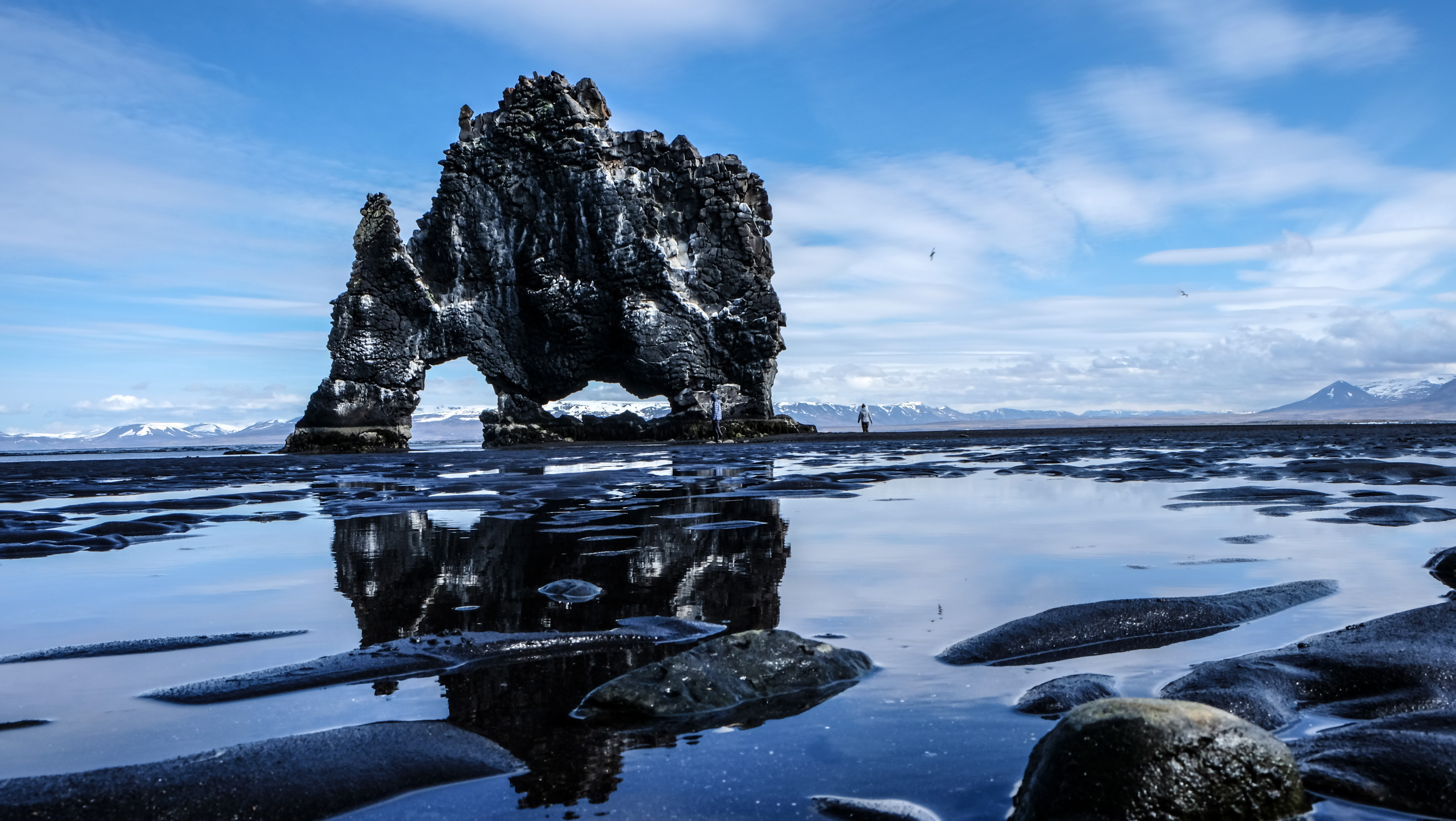 Large rock structure among the tide pools in Hvitserkur, Iceland image - Free stock photo ...