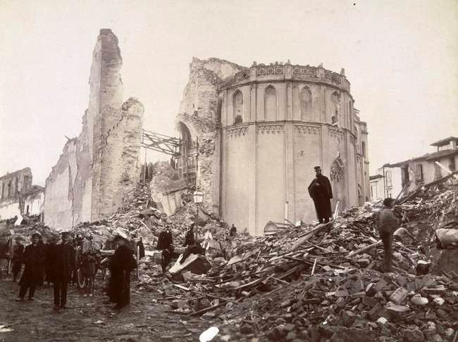 Image of the 1908 Messina earthquake aftermath in Italy image - Free ...