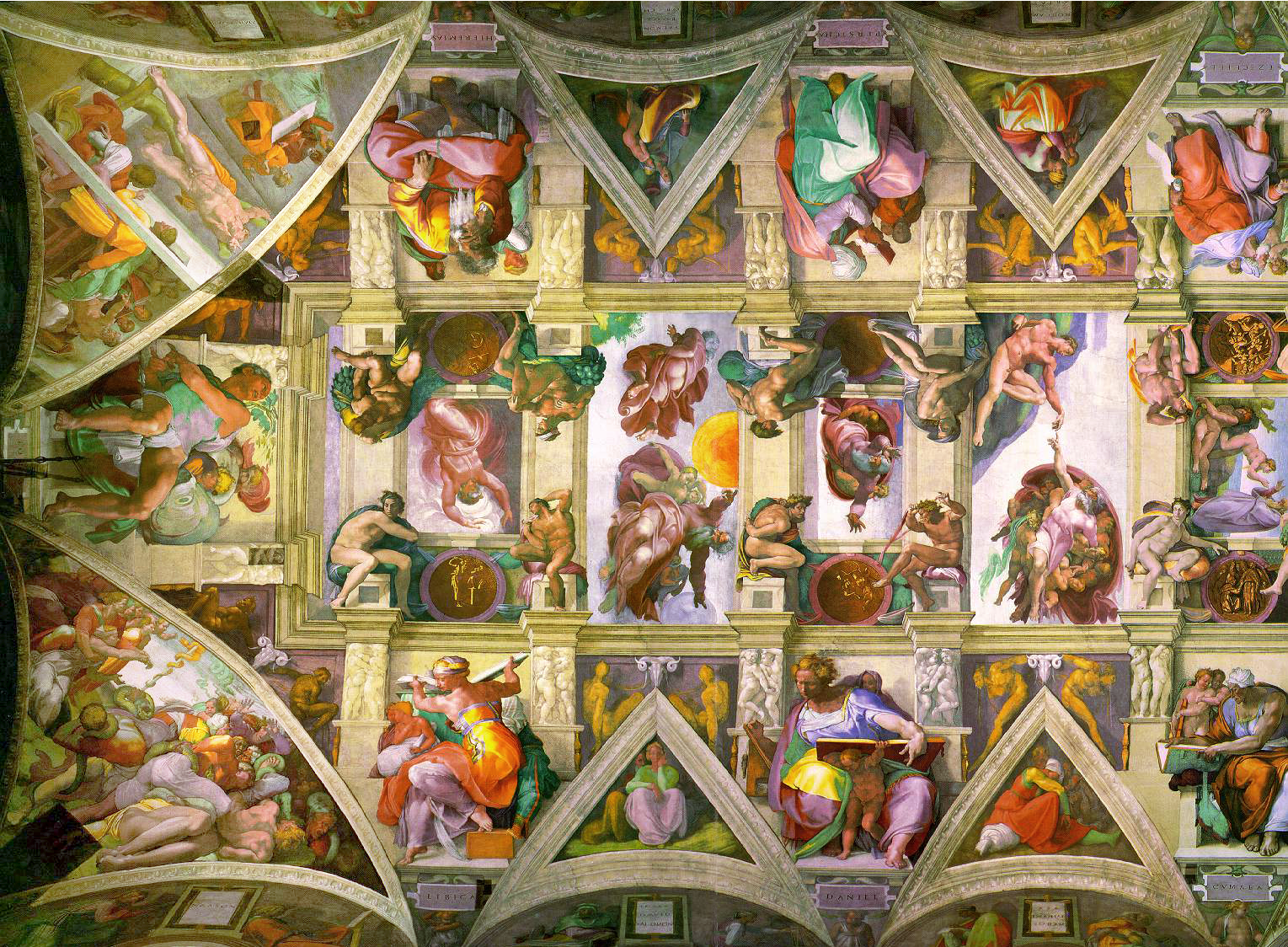 Michelangelo S Artwork On The Ceiling Of Sistine Chapel