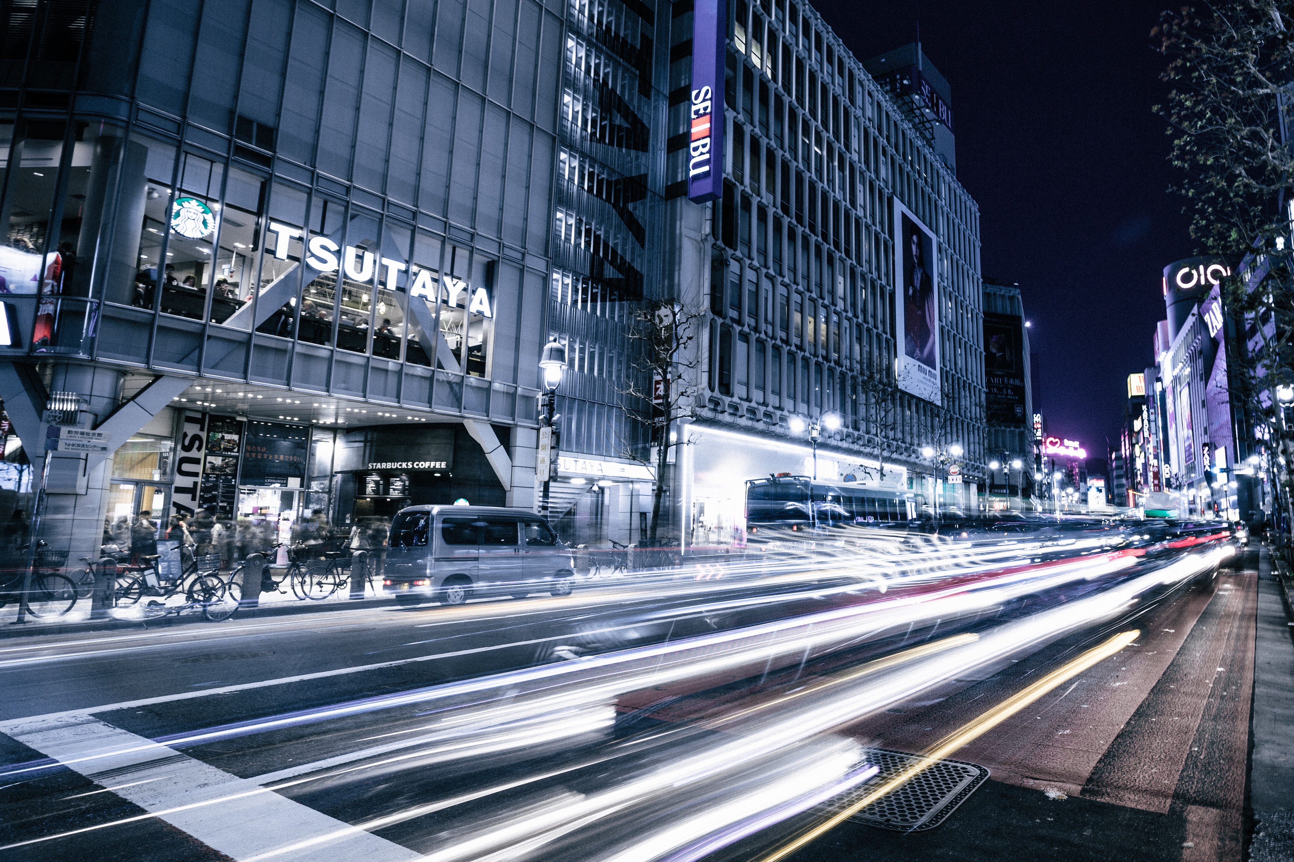 Streets of Tokyo  Japan at Night  image Free stock photo  