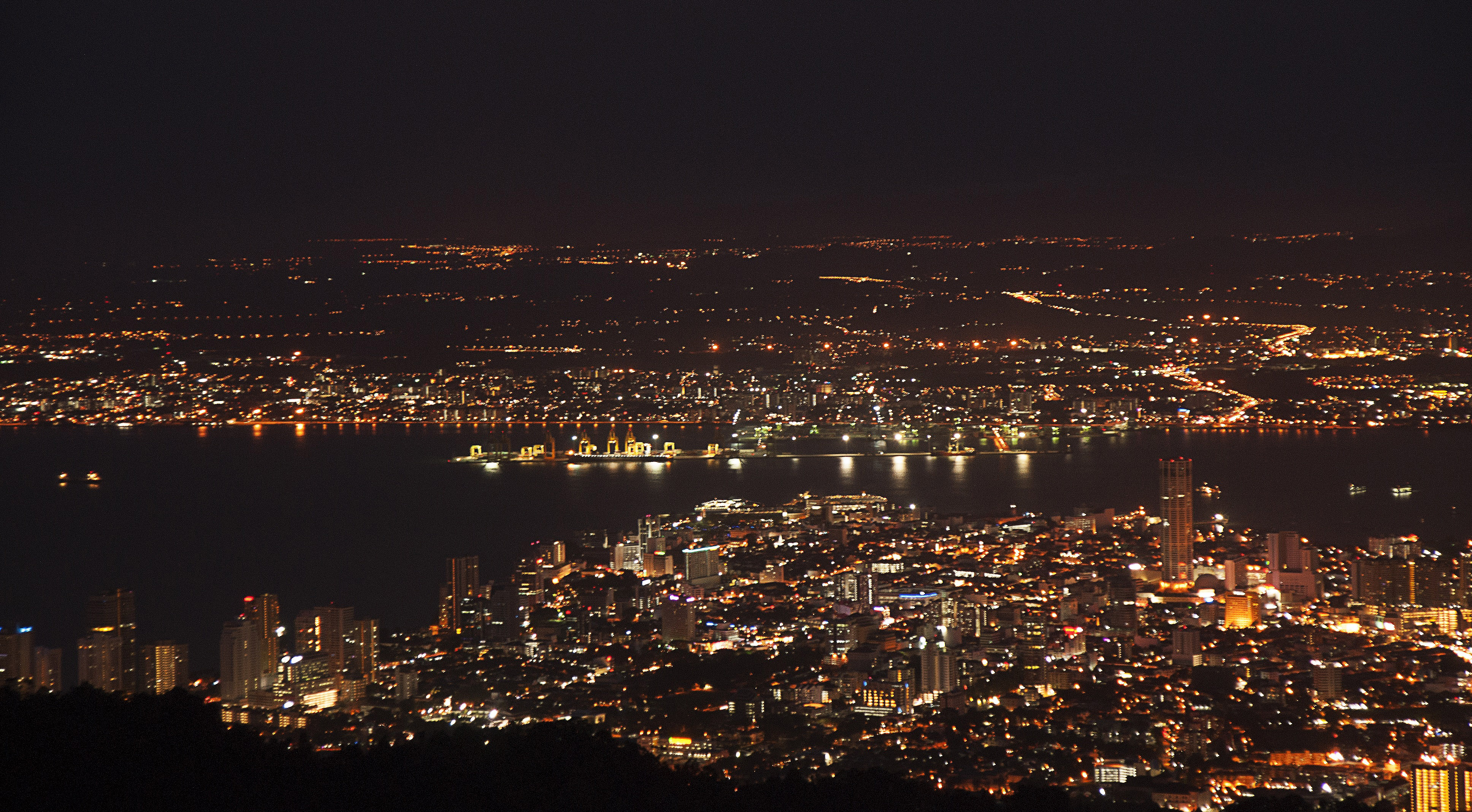 Night cityscape of Penang, Malaysia image - Free stock photo - Public