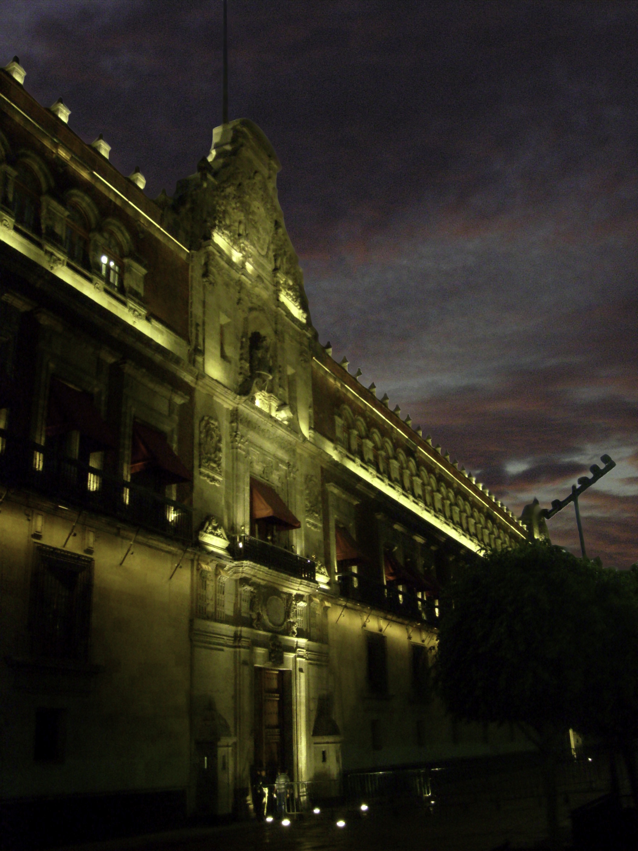 Palacio Nacional at night in Mexico City image - Free stock photo
