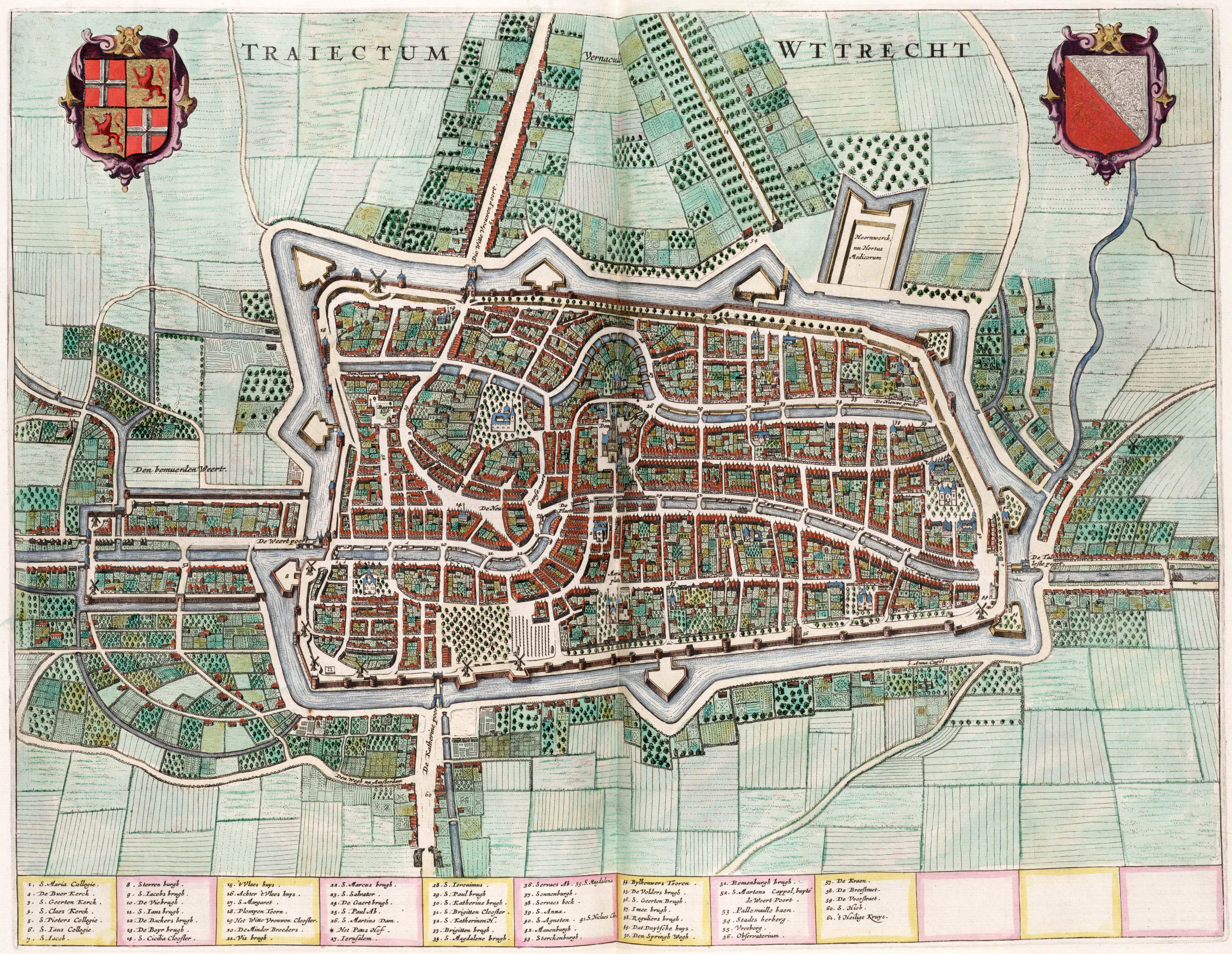 1652 Map of Utrecht, Netherlands image - Free stock photo - Public