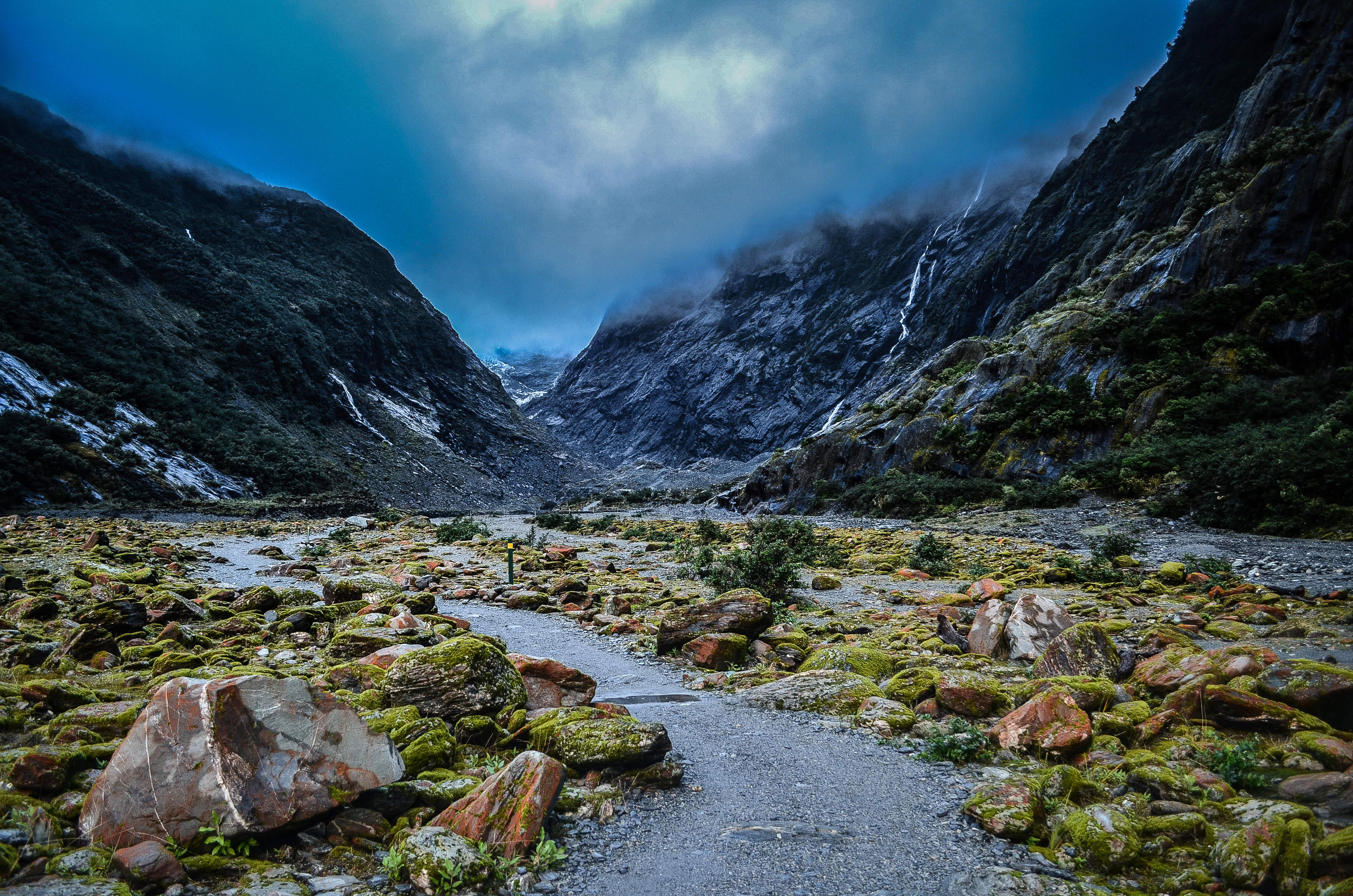 Beautiful cloudy landscape  in New  Zealand  image Free 