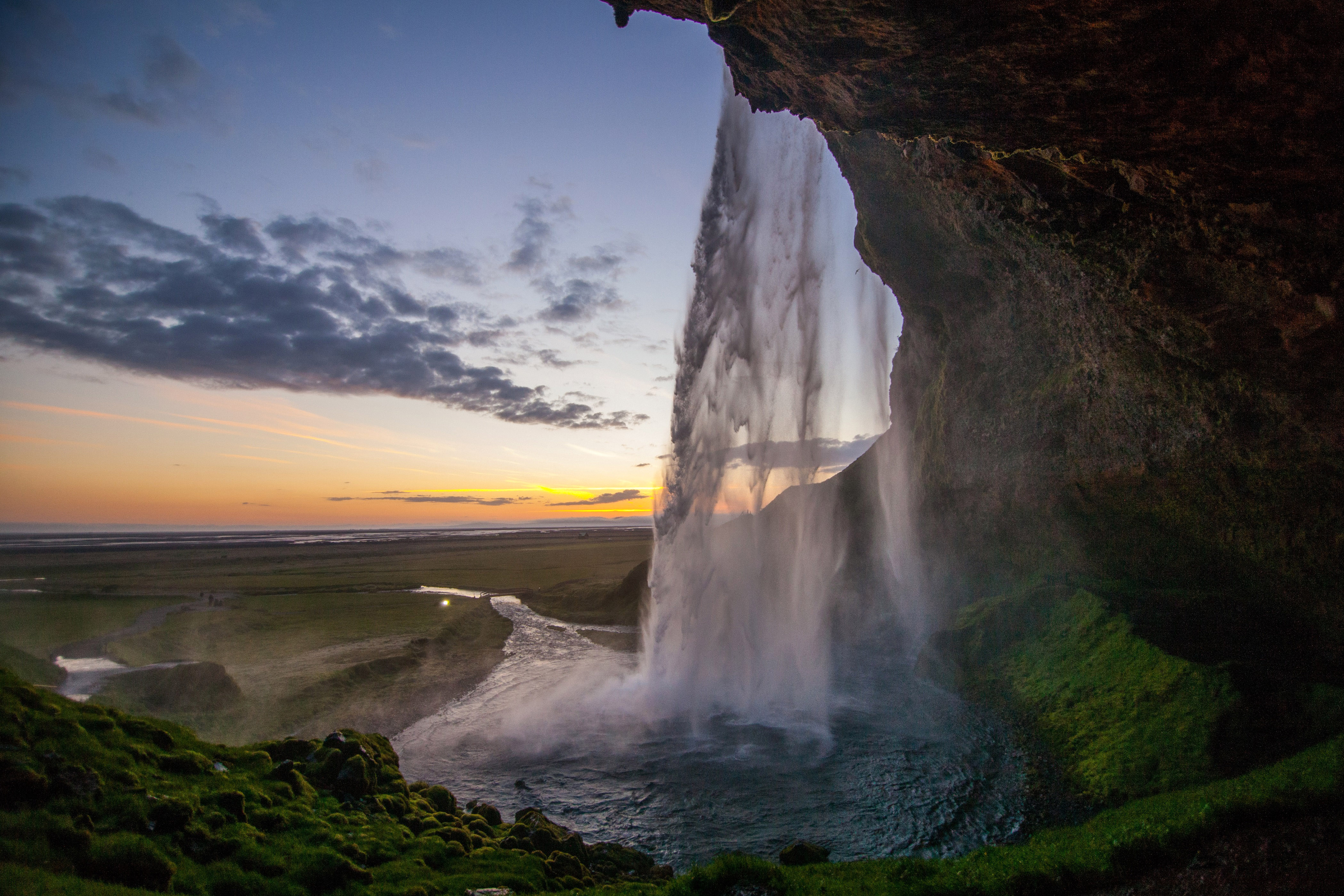 Beautiful And Scenic Waterfall Landscape Image Free Stock Photo