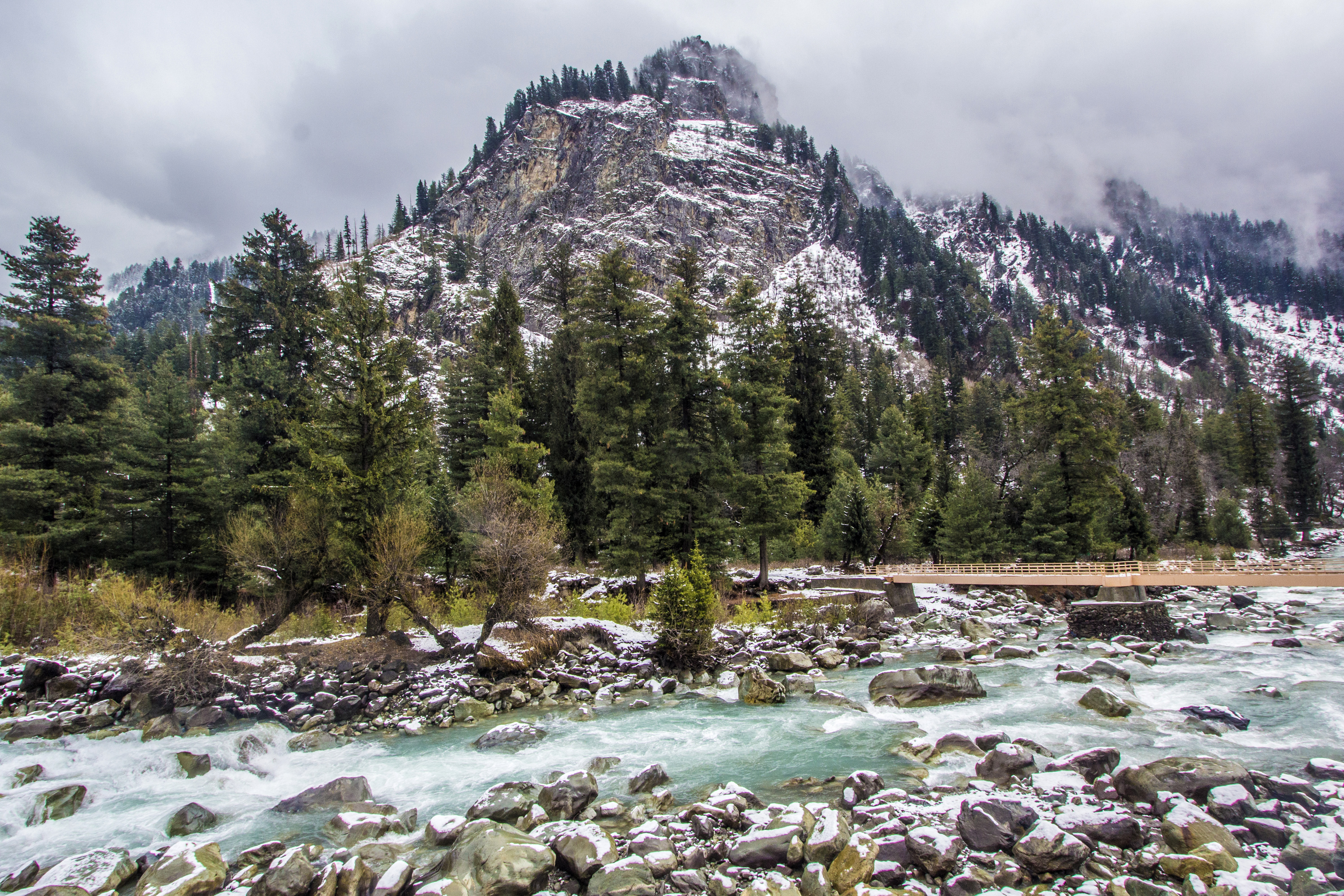 Beautiful Natural Mountain Scene In Kashmir Image Free Stock Photo