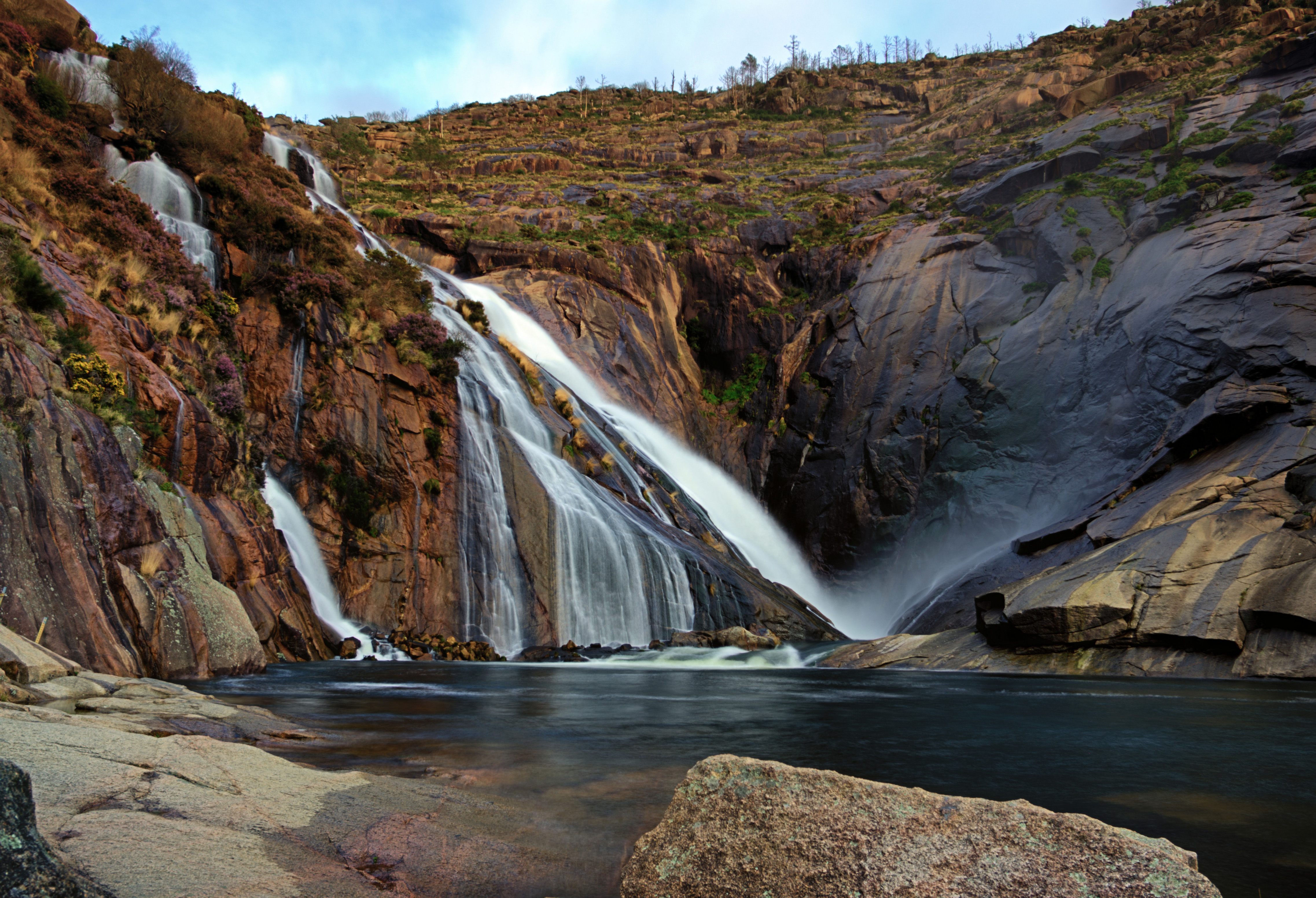  Beautiful  Waterfalls landscape  image Free stock photo 