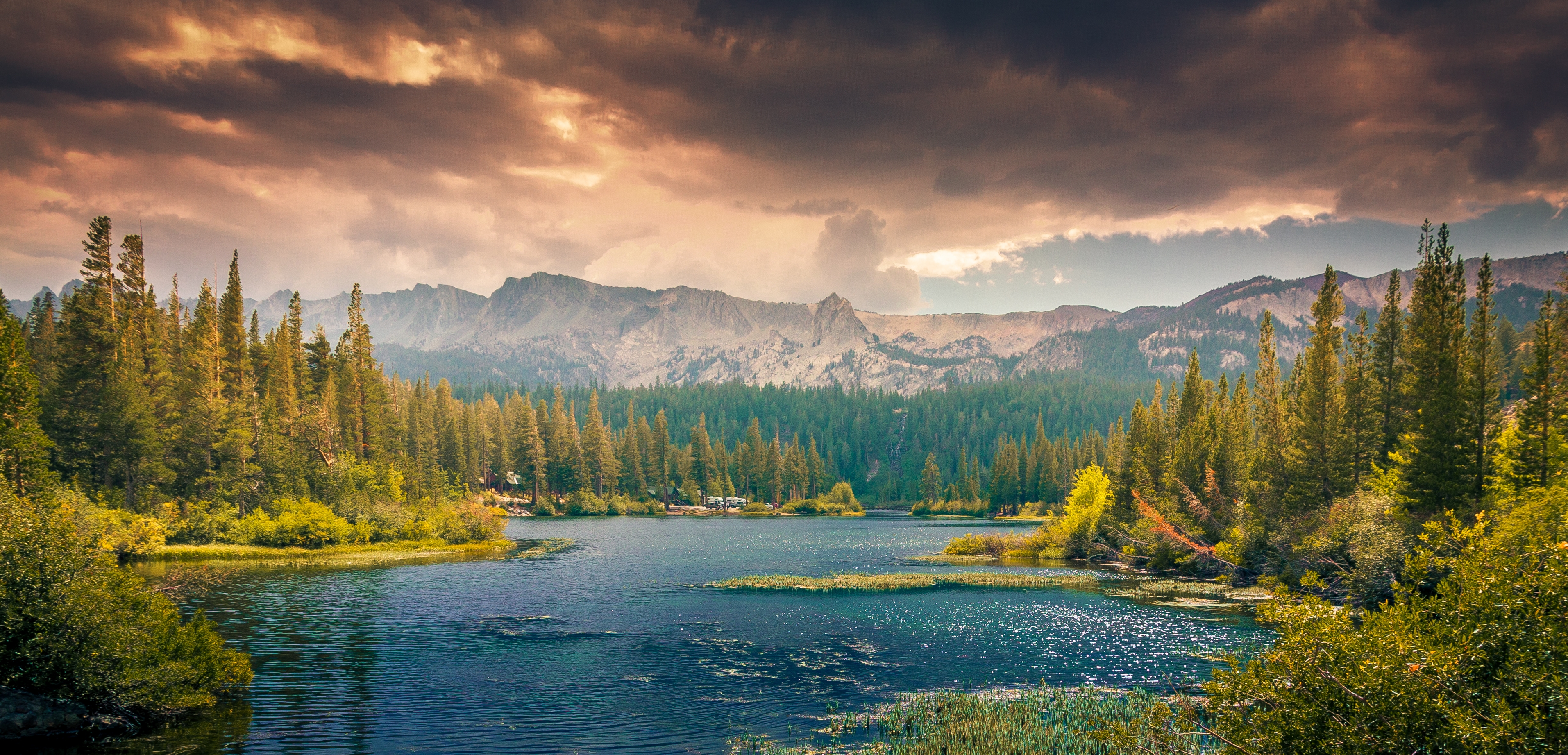 Landscapes with lake and clouds image Free stock photo Landscapes with lake and clouds image Free stock photo