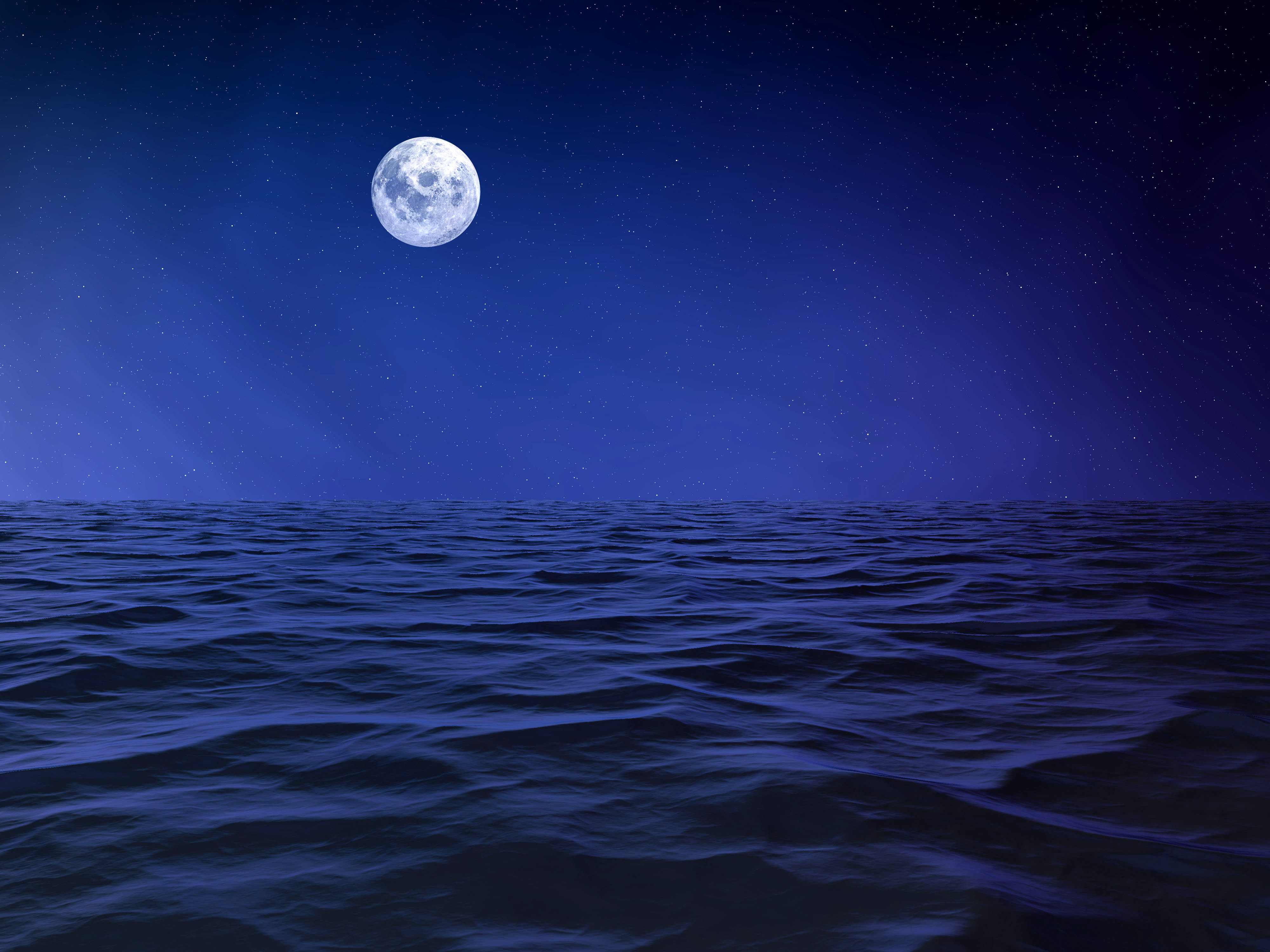 Moon Over The Ocean Nightscape Image Free Stock Photo Public Domain Photo Cc0 Images