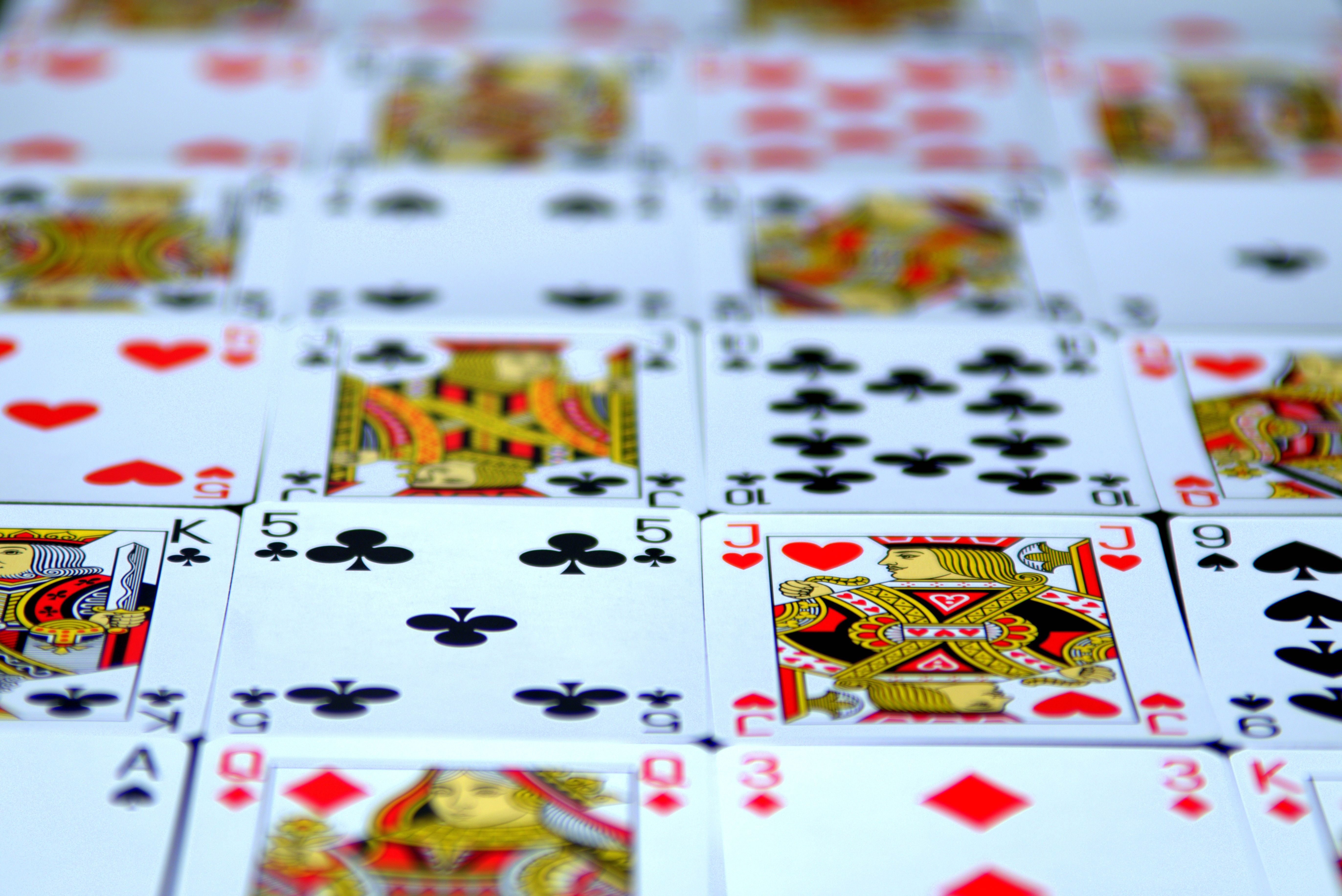 Poker Cards all laid out on the table image - Free stock ...