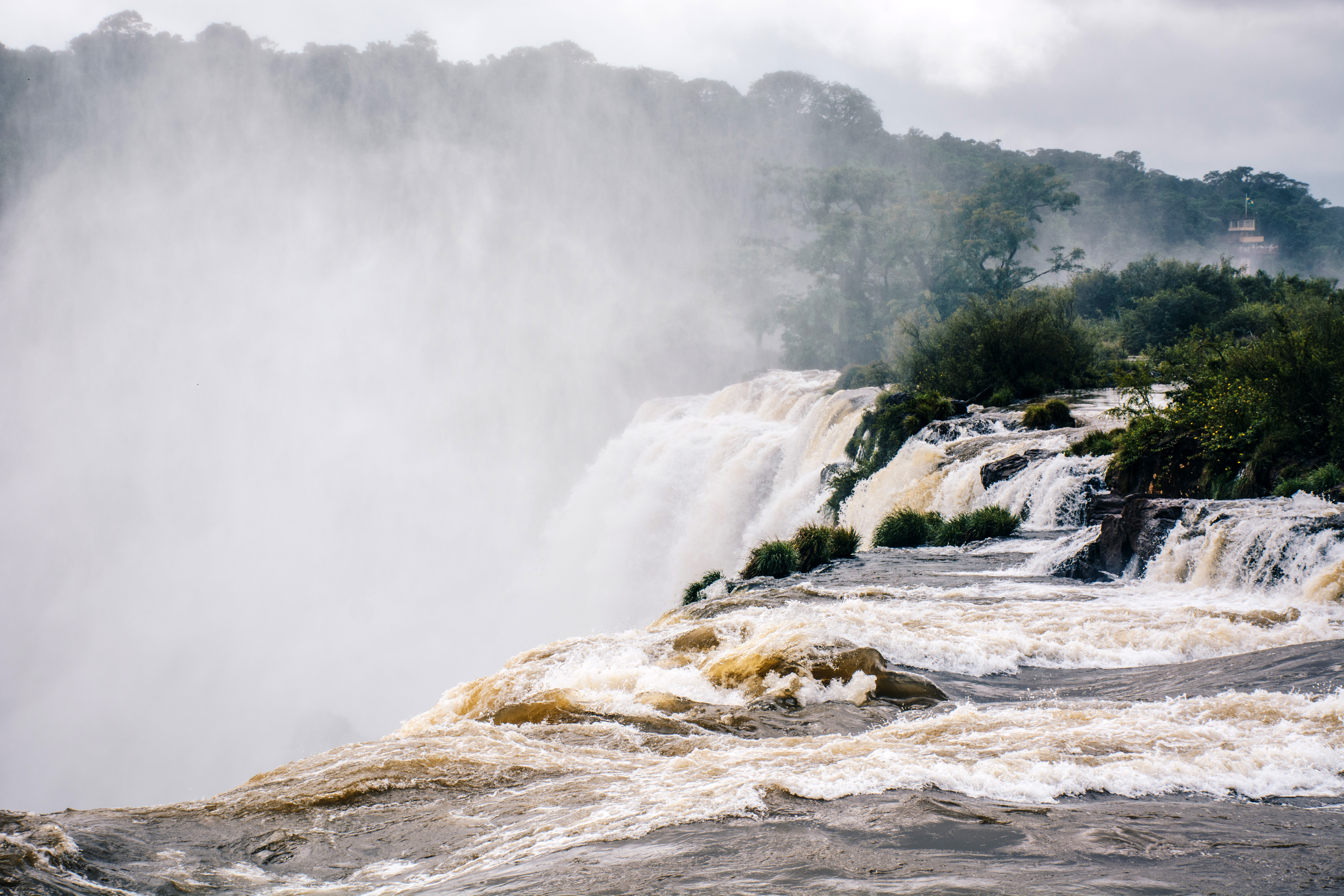 Waterfall Landscape With Spray Image Free Stock Photo Public Domain