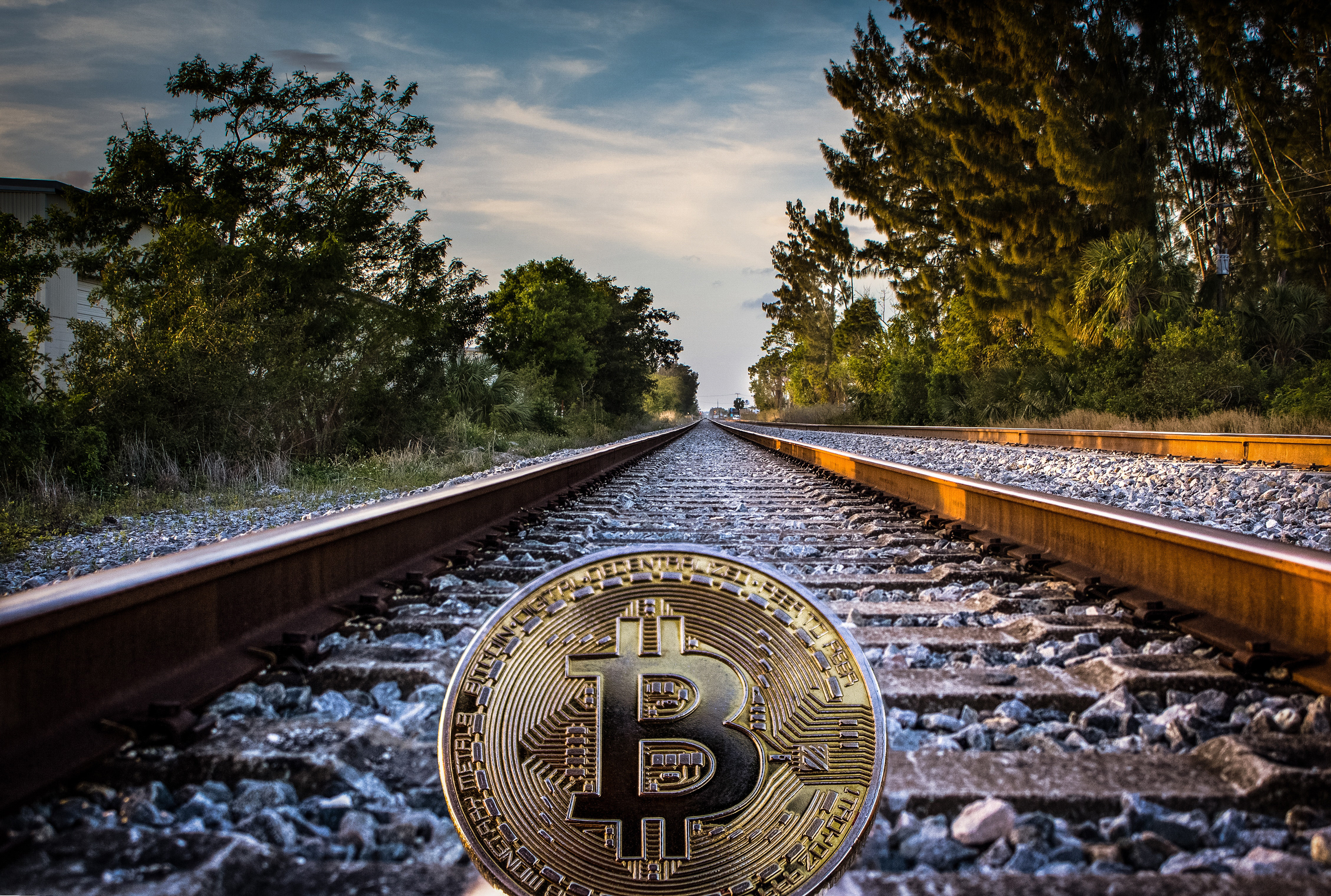 Bitcoin on railway tracks image - Free stock photo - Public Domain photo - CC0 Images