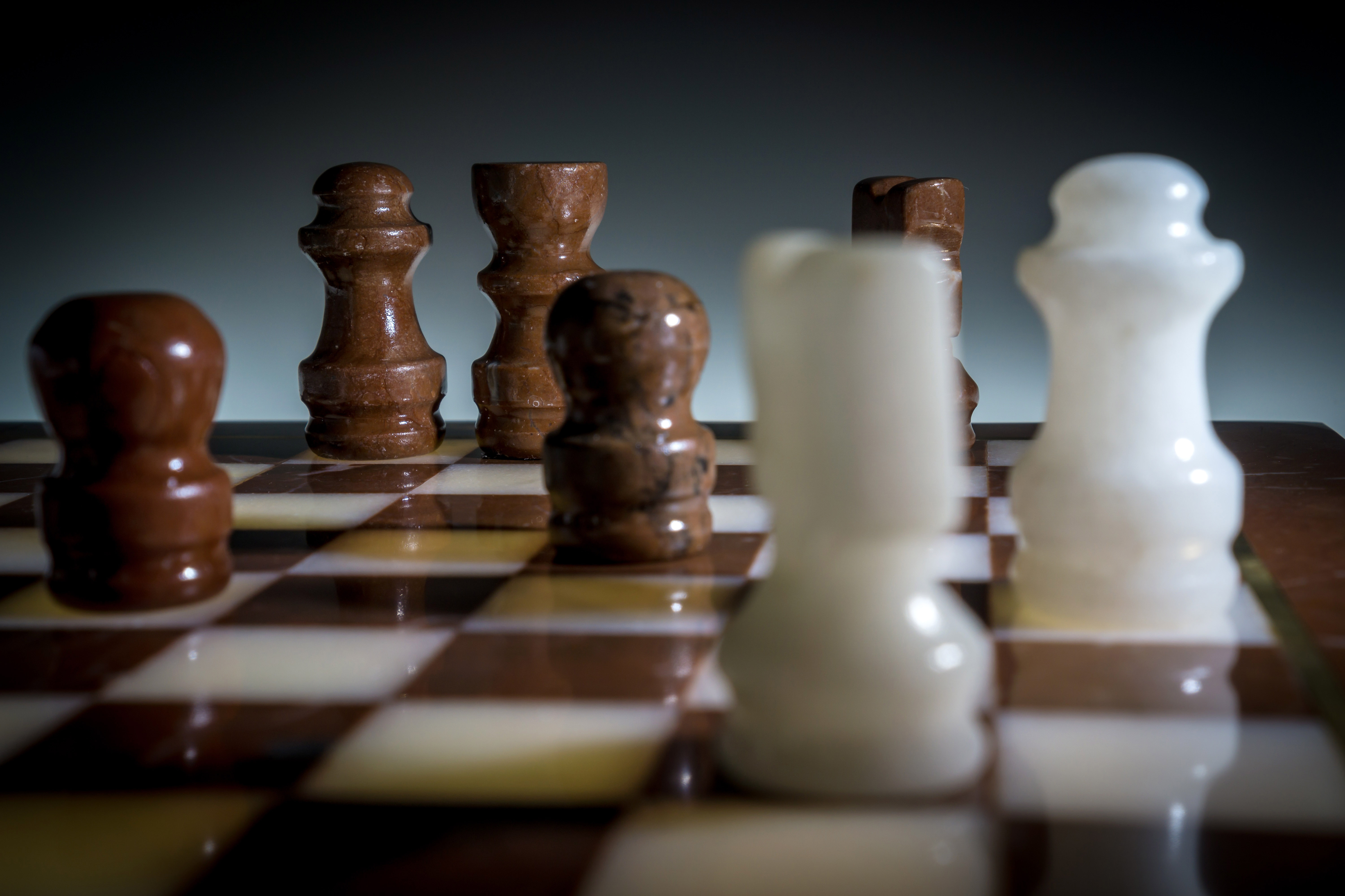 Close-Up Shot of Chess Pieces · Free Stock Photo