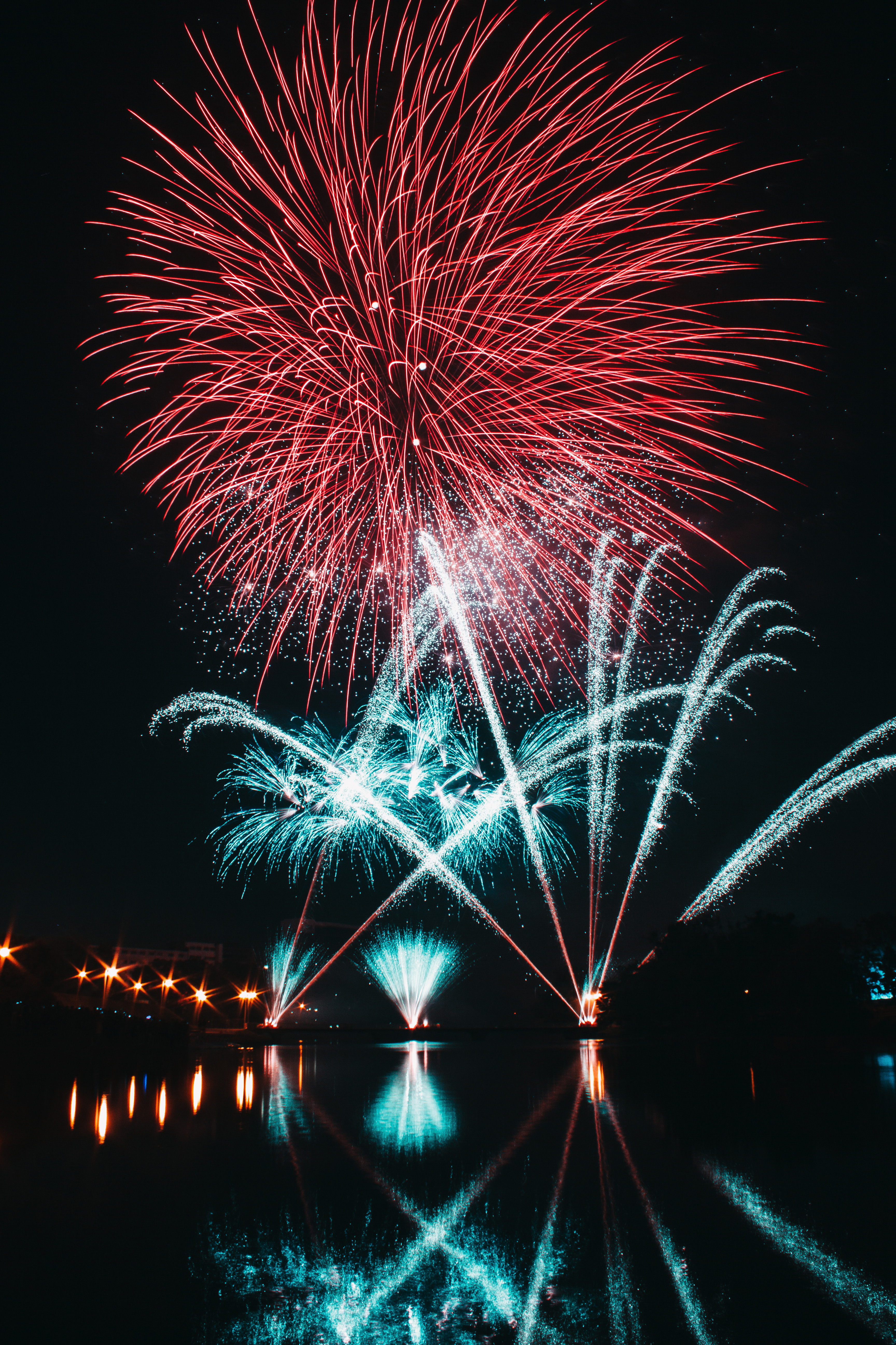 Colorful Fireworks In The Sky Image Free Stock Photo Public Domain