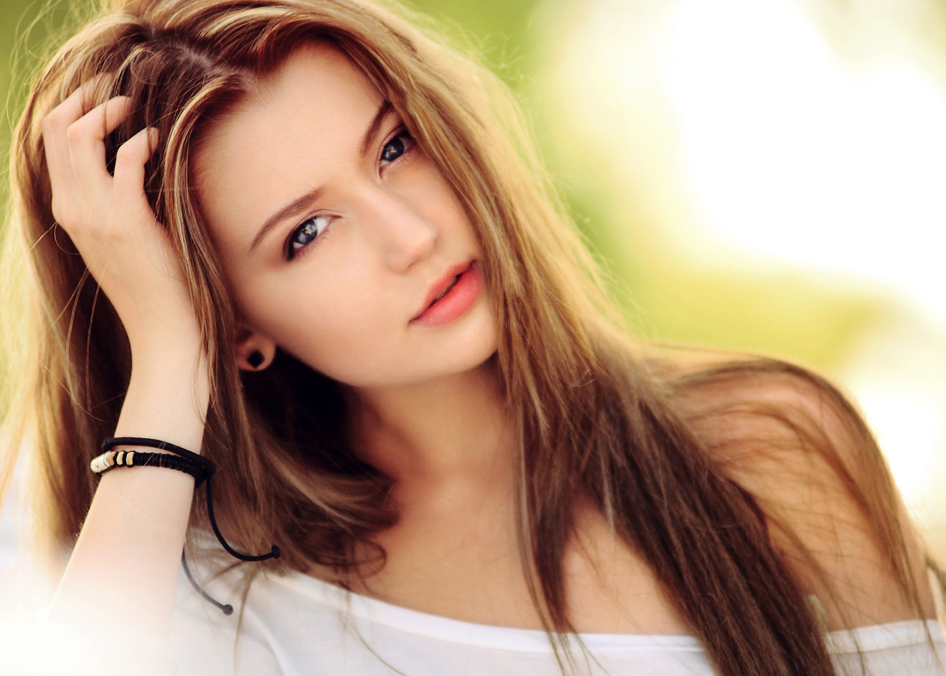 Beautiful Girl with long hair and pretty eyes free photo. browse by categor...