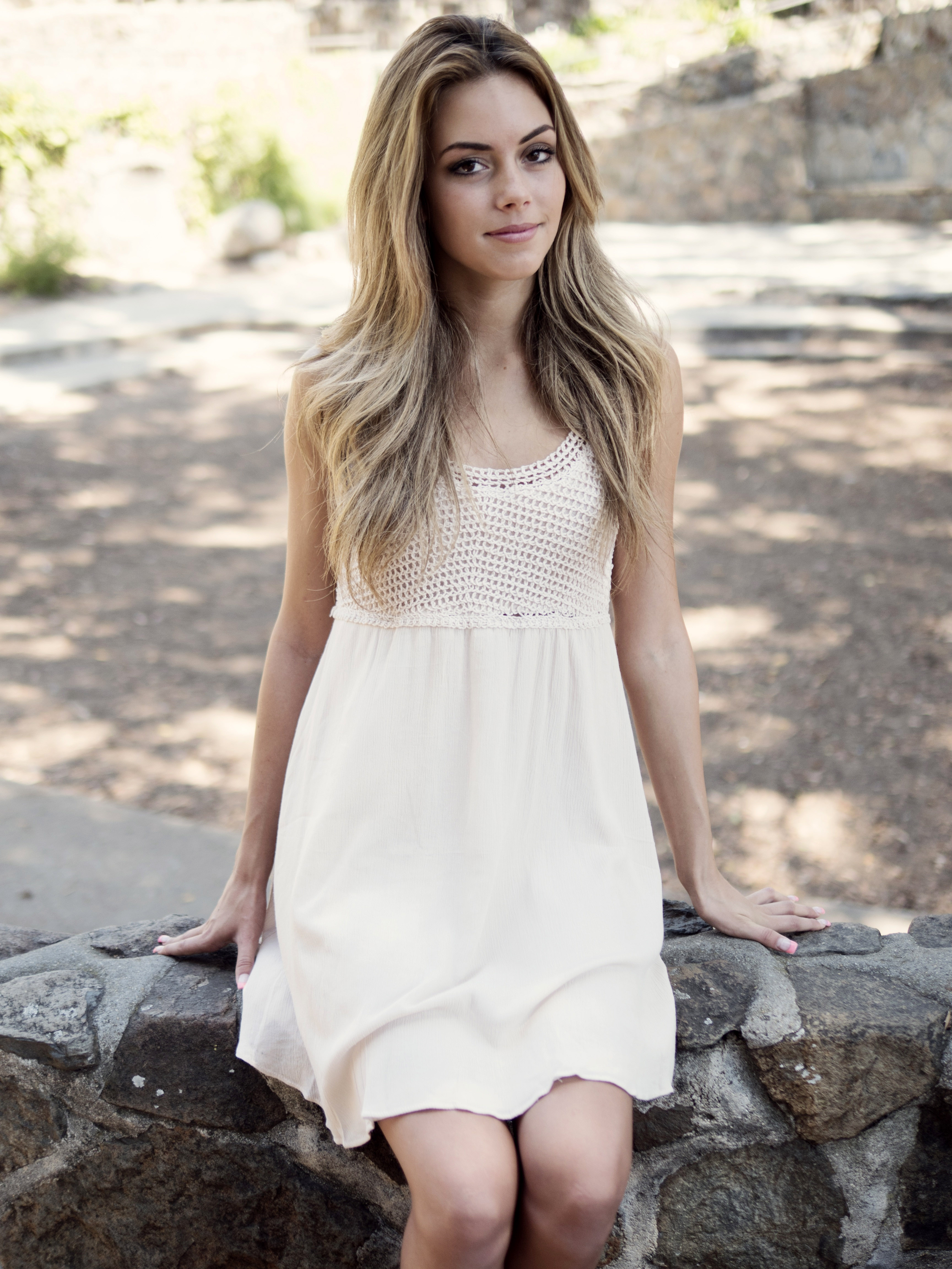 beautiful girl white dress