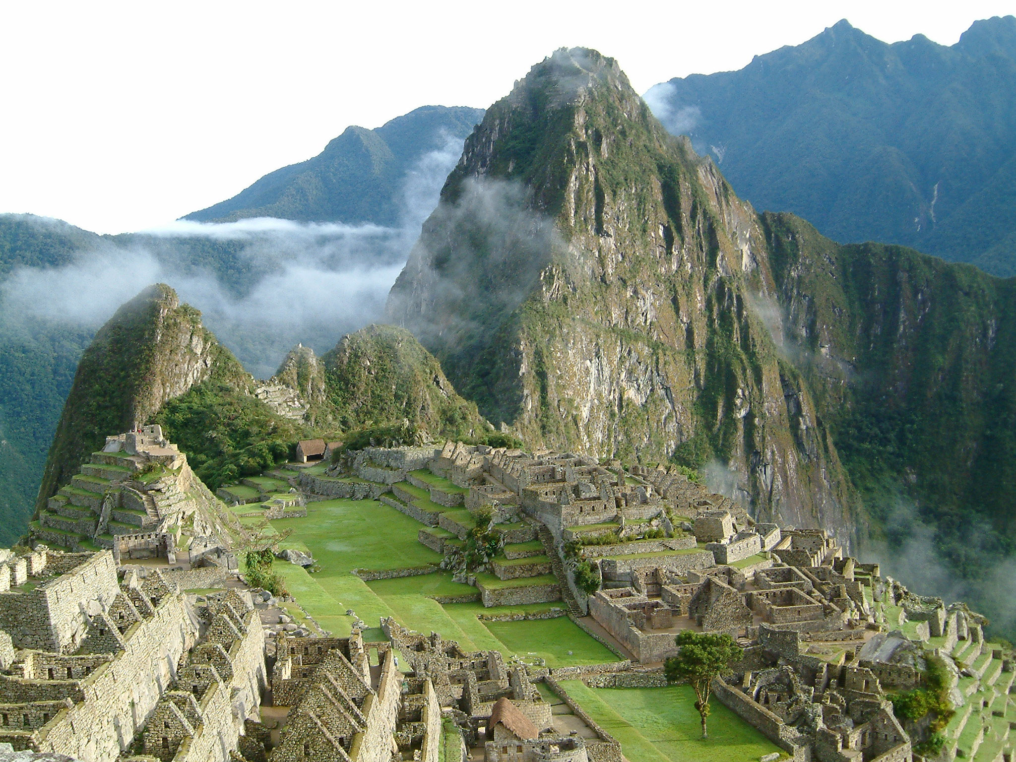 Mountainside And Structures Of Machu Picchu Peru Image Free Stock 